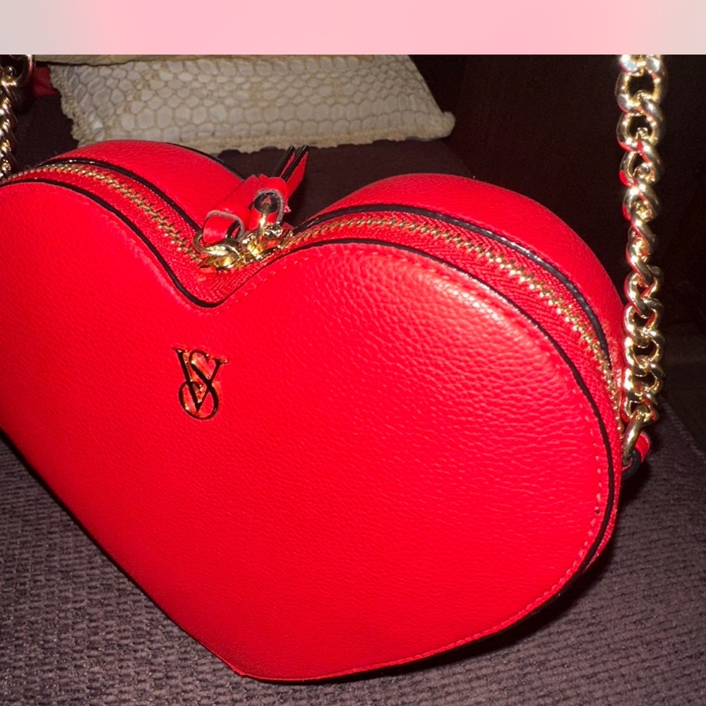 Red Heart-Shaped Women's Bag